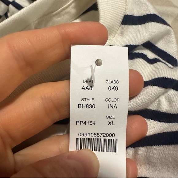 J crew ivory navy Cotton T-shirt in stripe - Picture 5 of 5